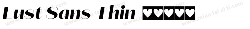 Lust Sans Thin字体转换